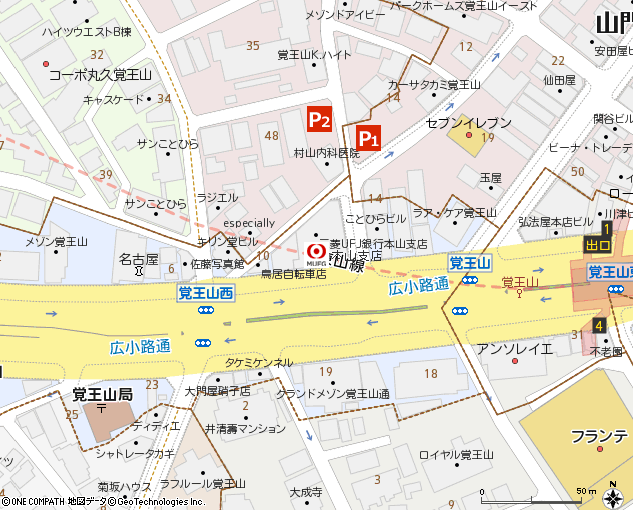 本山支店付近の地図